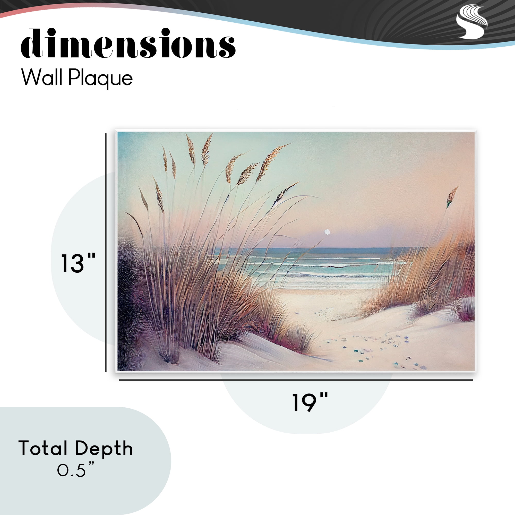 Euphoria Beach Dunes View Wall Plaque Art, design by Sasha