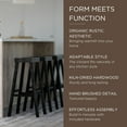 thumbnail image 7 of Maven Lane Vincent Wooden Rustic Aesthetic Kitchen Bar Stool, Antiqued Black Finish, 7 of 7
