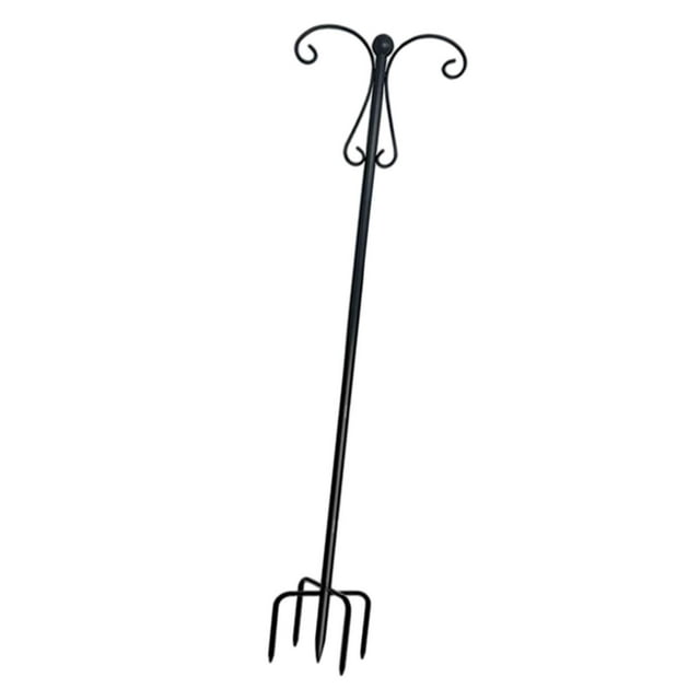 Gancho de pastor doble para colgar en el jardín, decorativo y elegante, de metal. 274 centímetros