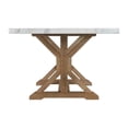 thumbnail image 3 of Liam Standard Height Rectangular Dining Table in White Marble, 3 of 10