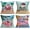 P-c, variant on Pink Flamingo with Hat 4Pack Farmhouse Pillow Covers 18x18 Inch Cotton Linen Christmas Santa Decorative Pillow Cover Coastal Beach Greetings Pillow Case Outdoor Decor (P-C)