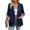 Navy#1, variant on Drovellove Women's Solid Blazer Business Casual Open Front Long Sleeve Suit Jacket with Pockets - Lightweight Polyester Work Office Layering Piece