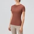 thumbnail image 6 of Patlollav Womens Exercises Breathable Running Yoga Sports Round-Neck Short Sleeve Blouse, 6 of 6