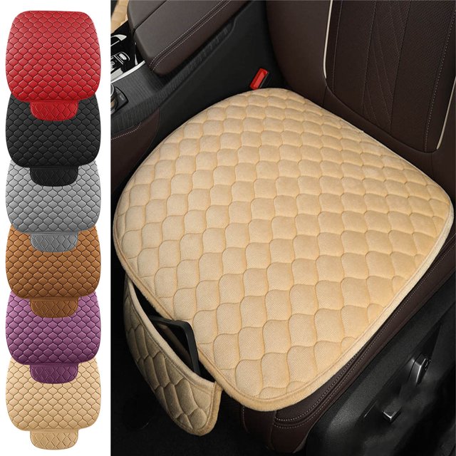 Vaidha 1pc Car Seat Cushion Premium Comfort Memory Silk Wadding Non-Slip Rubber Bottom With Storage Pouch Car Seat Pad Universal