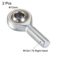 thumbnail image 3 of 2 Pack SA12TK POSA12 Spherical Rod End Bearing 12mm Bore Self-lubricated Joint Bearing M12x1.75 Right Hand Male Thread, 3 of 6