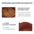 thumbnail image 4 of 8 Inch Air Fryer Liners Square Silicone Pot with 5 PCS Air Fryer Magnetic Cheat Sheet Air Fryer Accessories Air fryer Replacement Basket Air Fryer Silicone Liners (8 Inch, Brown), 4 of 7