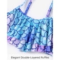 thumbnail image 3 of PatPat Girls Bikinis Set Ruffled Top and Bottom and Mermaid Tail 3 Pieces Swimsuits Set Sizes 2-8, 3 of 6