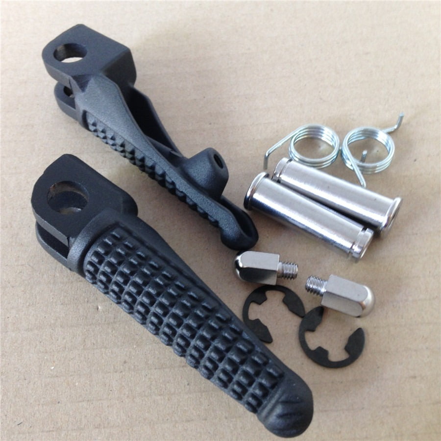 HTTMOTOR Black Front Foot Pegs Footrest Fit For Kawasaki Zx6R Zx9R