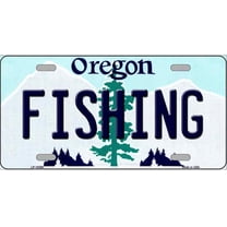 Oregon Novelty Fishing License Plate LP-10369