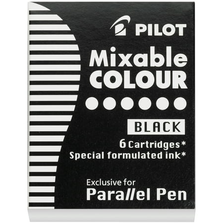 Pilot Parallel Refill Cartridge 6/Pkg-Black Ink