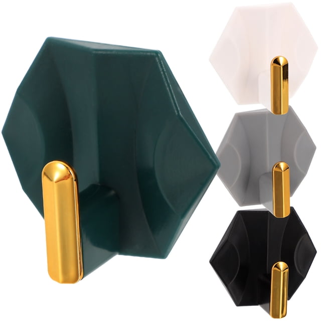 Shisuyan Adhesive Wall Hooks Abs Material 4Pcs Round Surface