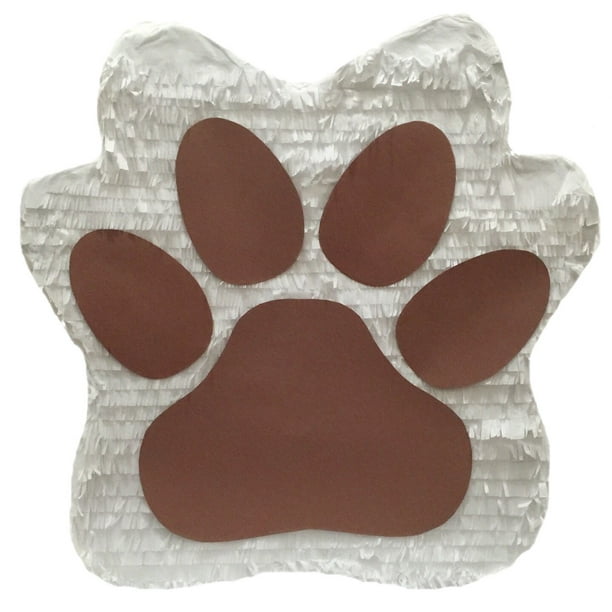 APINATA4U Paw Print Pinata 19" Tall White & Brown - Walmart.com