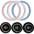 thumbnail image 4 of 3Pcs Crystal Rhinestone Ring for Car Decor, Auto Engine Start Stop Decoration Crystal Interior Ring Decal for Vehicle Ignition Button, 4 of 7