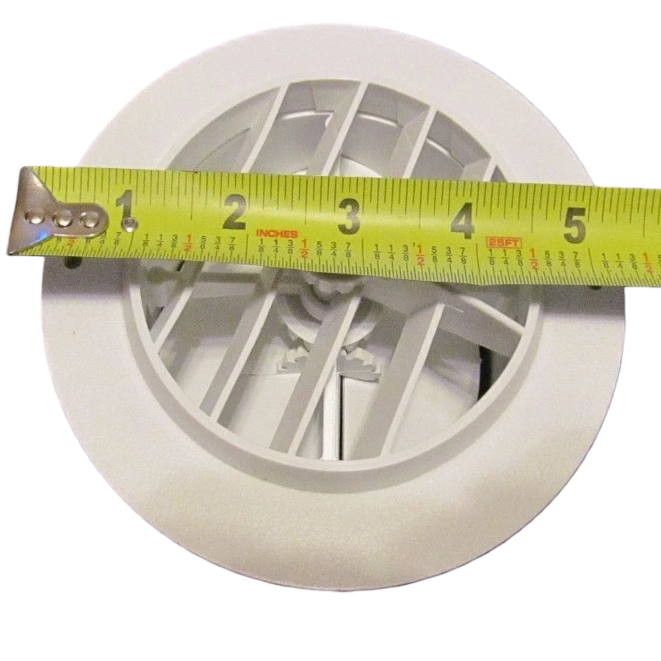 jioovziy 5 1/2" Face 4" Back Round Rotaire Grille Damper Heat AC Register Vent