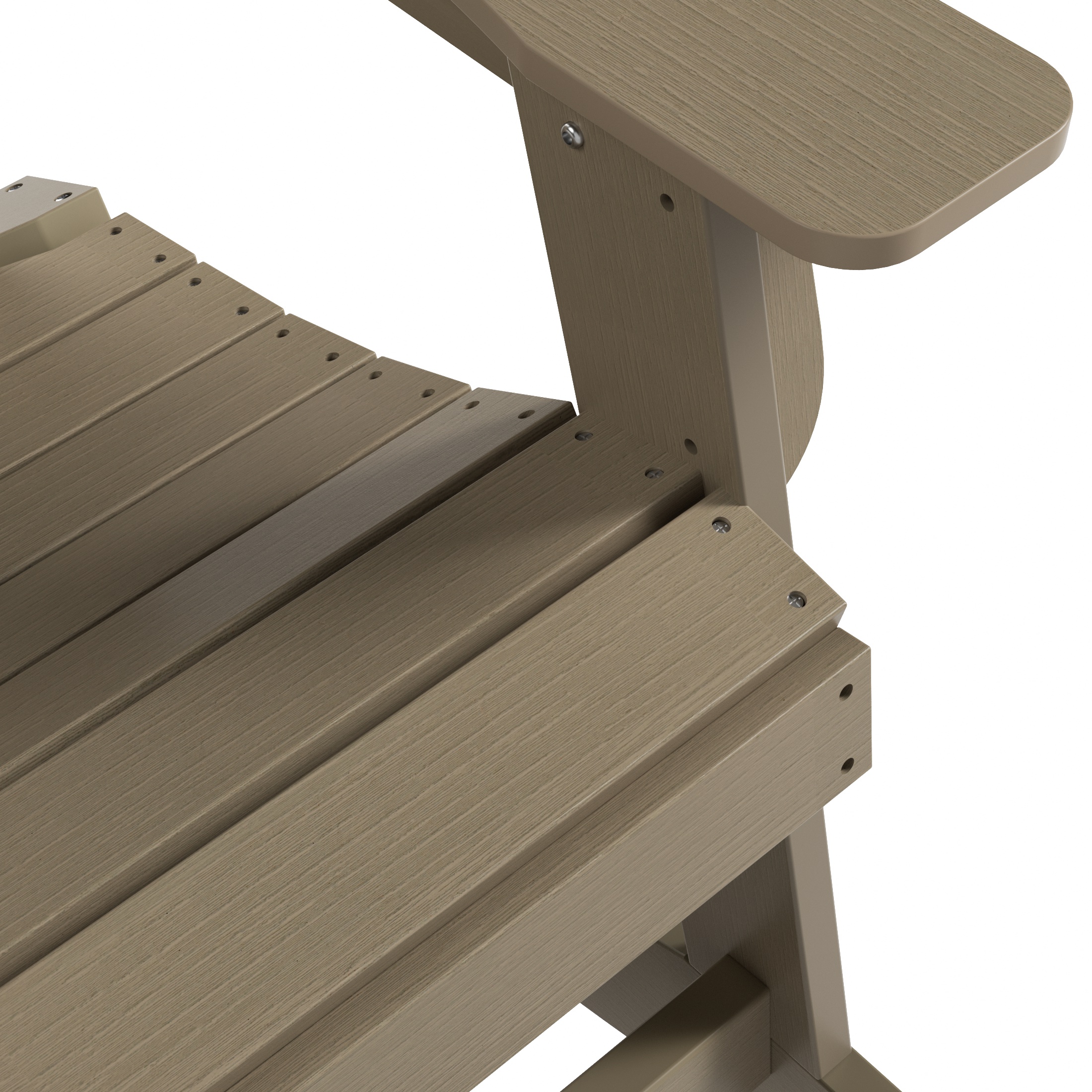 Outdoor Rocking Adirondack Chair, Taupe