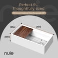 thumbnail image 5 of Nuie Kitchen Sink 36" Single Bowl Apron Front, Grid & Cutting Board, Fireclay, 36x19x10", 5 of 7