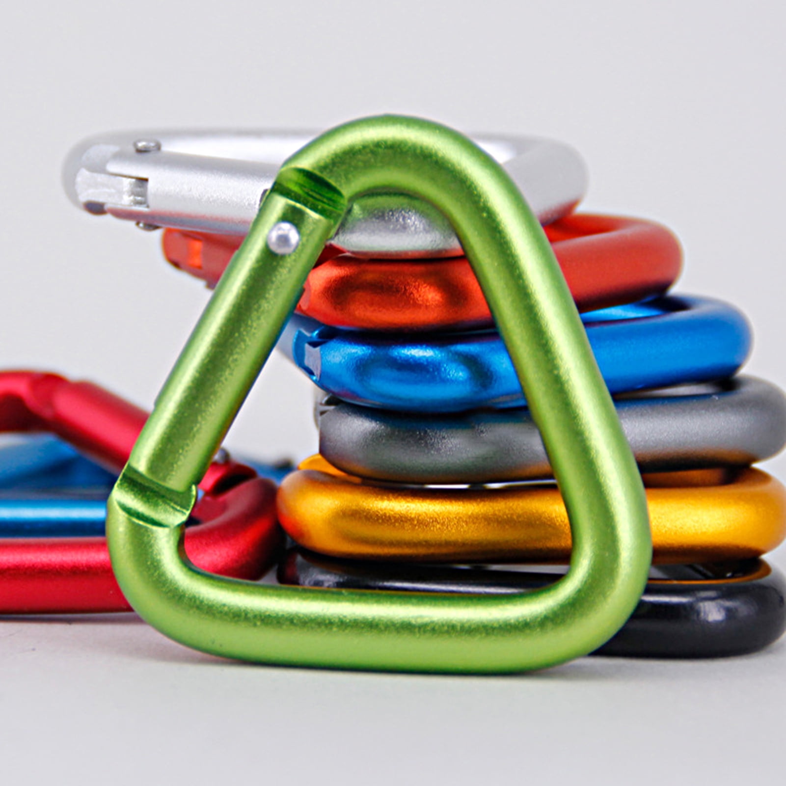 Hesroicy Triangle Carabiner Auto Locking Rustproof Portable Mini