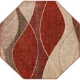 thumbnail image 3 of Unique Loom Autumn Collection Area Rug - Plantation (5' 3" Octagon Multi/Beige), 3 of 7