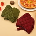 thumbnail image 6 of Kitchen Small Silicone Oven Mitts Potholder Kitchen Silicone Gloves Enduring, 6 of 12