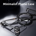 thumbnail image 2 of DSR Minimalist Phone Case Compatible with Samsung Galaxy S24 Ultra, 360° Rotation Kickstand Aluminum Metal Frameless Design Bumper Case, Protective Shock Grade Shell,Natural Titanium, 2 of 6