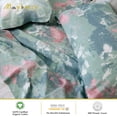 thumbnail image 2 of Mayberry Home 400 Thread Count Sateen Sheet Set 100% Organic Cotton-GOTS Certified Oeko TEX Certified - Fitted Sheet, Flat Sheet, 2 Pillowcases-Best Organic Sheet Set (Mayberry Burst, Queen), 2 of 5