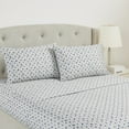 thumbnail image 3 of Modern Threads 4-Piece Sweet Rose Blue Printed Microfiber Adult Sheet Set, California King, 3 of 9