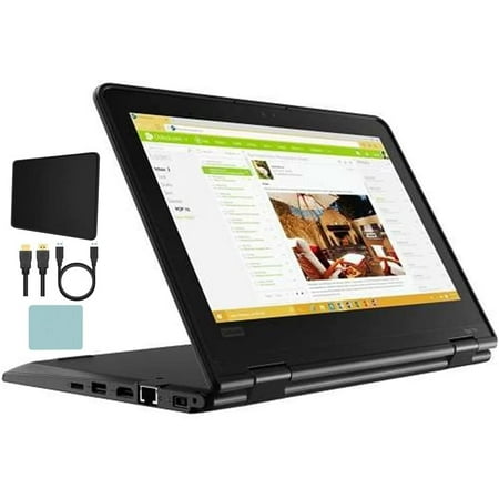 Lenovo ThinkPad Yoga 11E 2-in-1 HD Touchscreen Laptop PC, Intel Celeron N4120 Processor, 4GB RAM, 128GB SSD, Webcam,Stereo Speakers, USB-C, HDMI, WiFi, Windows 10 Pro, Mazepoly Accessories