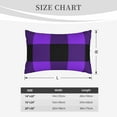 thumbnail image 6 of Naloa Purple Buffalo Plaid Pillowcase, Throw Pillowcase, Wrinkle-Free, Stain-Resistant with Hidden Zipper for Bedroom Sofa - 14"x20", 6 of 9