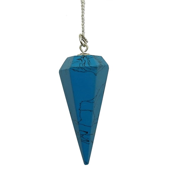 Harmonize Turquoise 6 Sided Faceted Balancing Dowsing Reiki Healing Crystal Pendulum