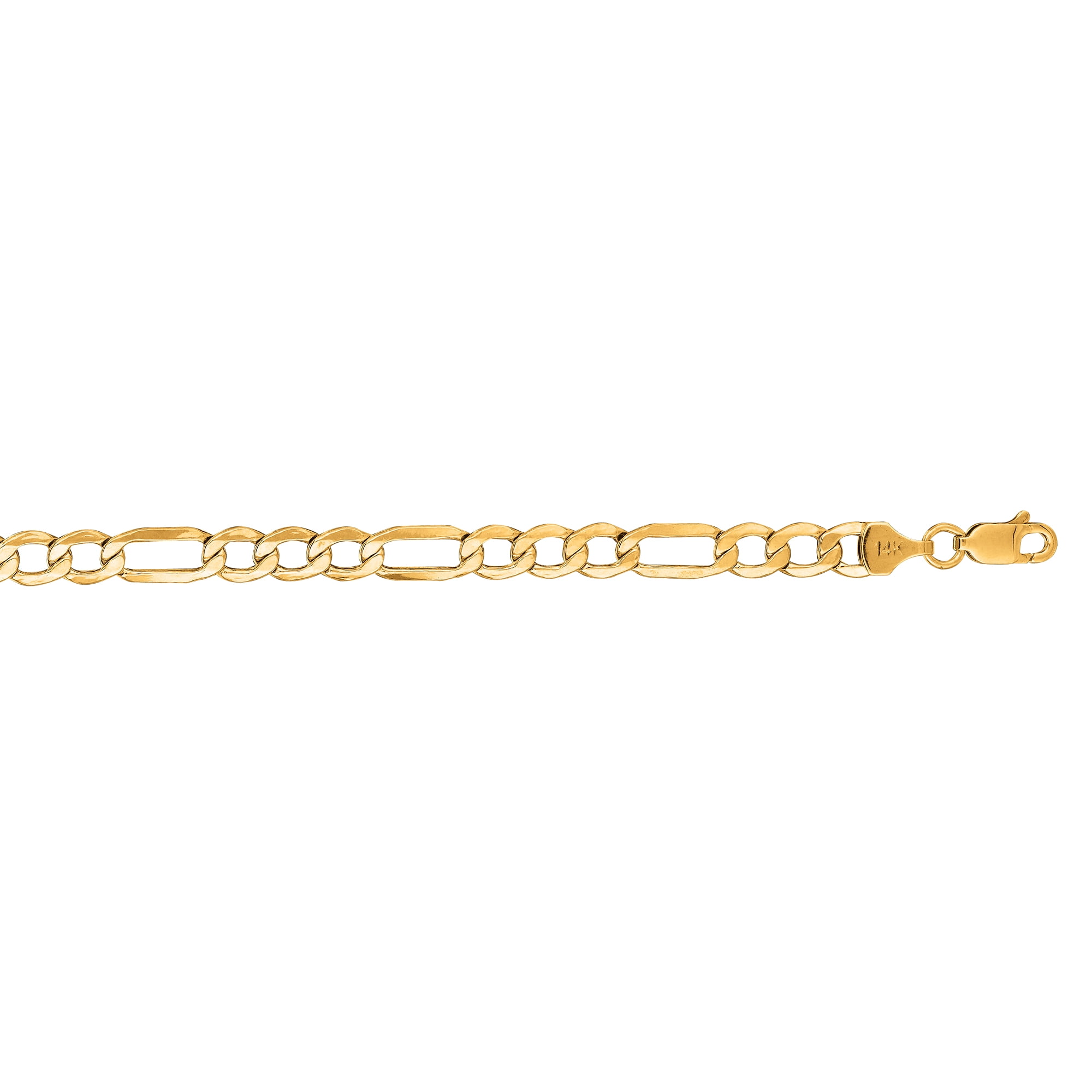 14KT Yellow Gold 8.5" Lite Figaro Bracelet