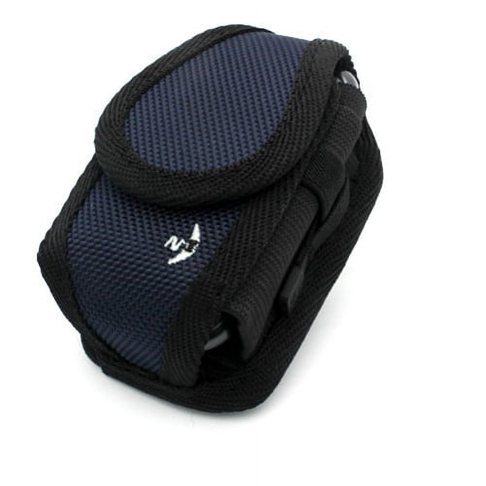 Nite-Ize Case Belt Clip for Kyocera DuraXV Extreme -- Holster Rugged Cover Pouch Carry Protective Black Canvas compatible with Kyocera DuraXV Extreme Flip Phone
