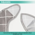 thumbnail image 4 of 2 Pack Cloth Bibs for Adults, Senior Citizens, Special Needs or Personal Care, Built-In Crumb Catcher and Clothing Protector, Washable and Reusable Gray Plaid, 4 of 9