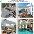 thumbnail image 3 of Triangle Shade Sail Waterproof UV Protection 95% Polyester Resistant and Breathable for Garden Terrace with Rope 2.4*2.4*2.4m（grey）, 3 of 5