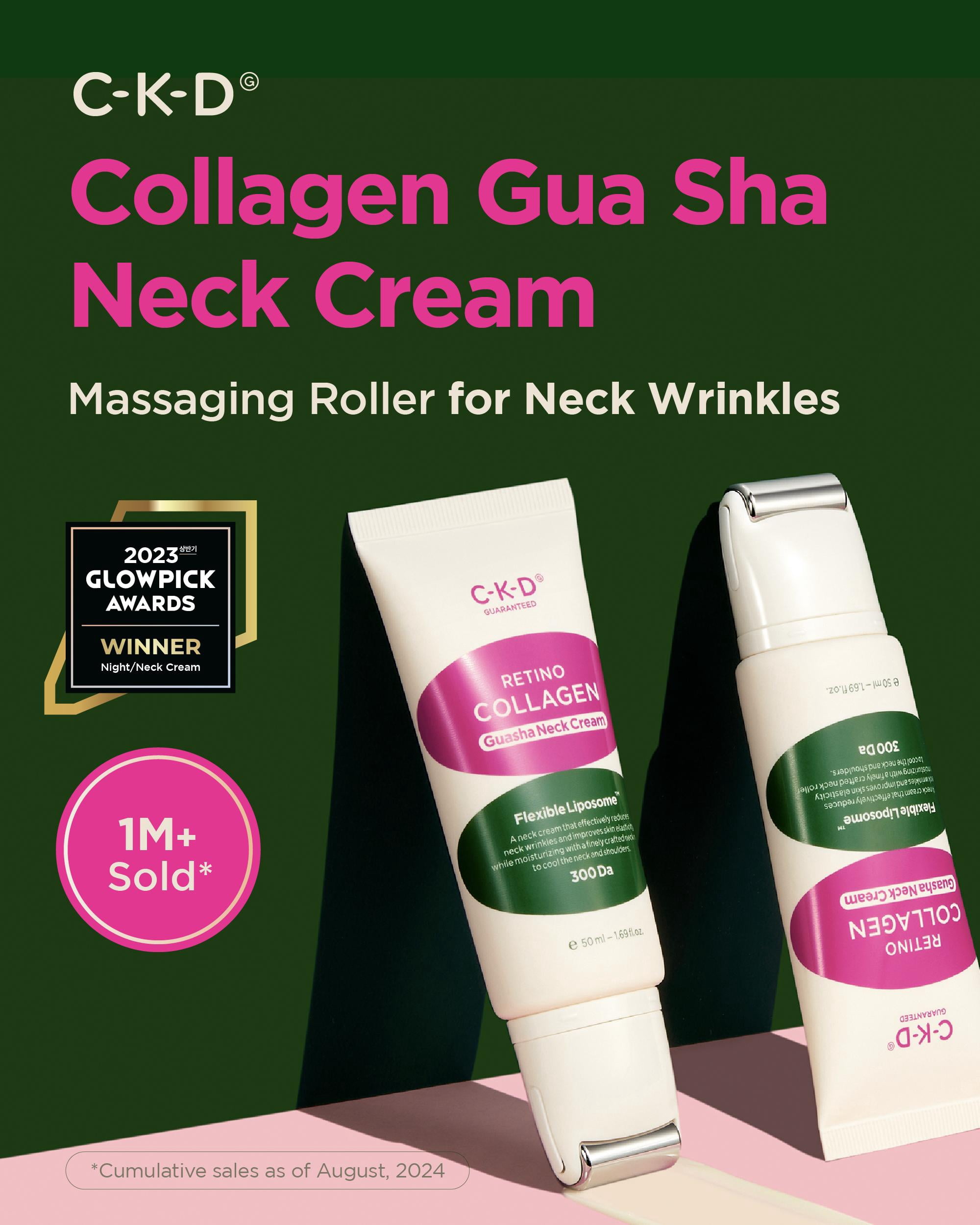 CKD Retinol + Collagen Gua Sha Neck Firming and Lifting Cream, 1.69 oz