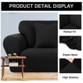 thumbnail image 4 of PiccoCasa Stretch Spandex Armchair Sofa Slipcover, Black Small, 4 of 6