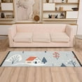 thumbnail image 2 of Yayeee Hallway Runner Rug 2'x6' Non Slip Machine Washable with Rubber Backing, Gray Cartoon Houses, 2 of 8