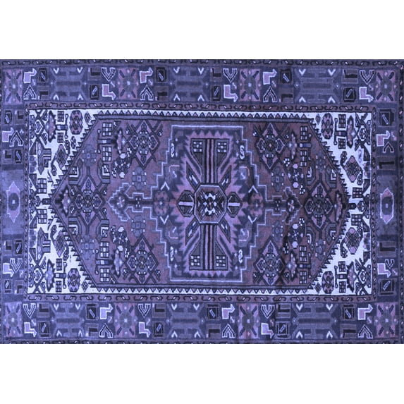 Ahgly Company Indoor Rectangle Persian Blue Traditional Area Rugs, 7' x 9'