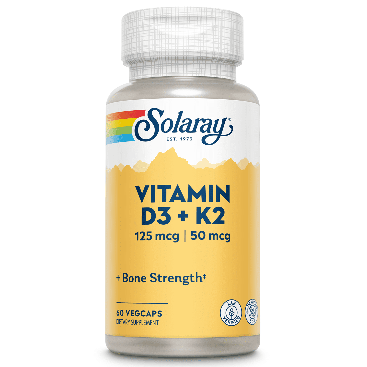 Winst Beg klok Solaray Vitamin D3 + K2 | D & K Vitamins for Calcium Absorption and Support  for Healthy Cardiovascular System & Arteries | Non-GMO & No Soy | 60 CT -  Walmart.com