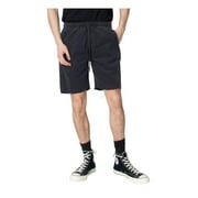 ZGY DENIM Mens Jetty Black Drawstring Flat Frong Relaxed Fit Cotton Shorts XXL