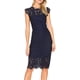 thumbnail image 1 of Vestido de cóctel elegante floral de encaje sin mangas para mujer, cuello redondo, hasta la rodilla, para fiestaXL brillar Electrónica, 1 of 5