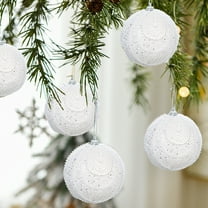 JLFNYA Mini Christmas Ornaments Clearance,Christmas Balls Ornament,Christmas Balls Christmas Tree Decoration Balls Powder Balls Christmas Hanging 8cm Christmas Decoration Small Pendant