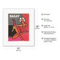 thumbnail image 2 of Bally Shoes - Vintage French Advertising Poster by Bernard Villemot c.1986 - Fine Art Rolled Canvas Print (Unframed) 11in x 14in, 2 of 4
