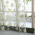 thumbnail image 5 of Kumdkd Green Floral Sheer Curtain Panel - 79x39 Inch Light Filtering Voile Window Drape with Flower Pattern (Modern Valance, 1PC), 5 of 5