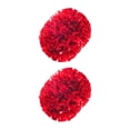 thumbnail image 2 of 2 pompones de animadora con mango de 6 pulgadas. Rojo, 2 of 9