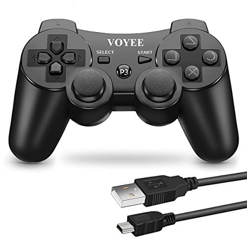 VOYEE Controller Replacement Sony Original PS3 Controller, Wireless Controller Gamepad with Joystick Compatible with Sony Playstation 3 (Black) - Walmart.com
