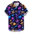 thumbnail image 3 of MELDVDIB Mens Summer Vacation Shirts Button-Up Turn-Down Collar Short Sleeve Tops Fashion Casual Tropical Floral Printed Beach Shirts, 3 of 6
