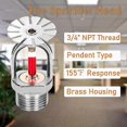 thumbnail image 3 of 5pc Sprinkler 3/4 Inch Pendent Type 155 Down 68 Sprinkler 3/4" Npt For Home Building, 3 of 5
