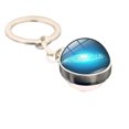 thumbnail image 2 of EGNMCR Keychains Solar System Milk y Way Nebula Double Sided Glass Ball Keychain Keychain Keychain, 2 of 2
