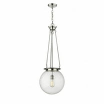 Innovations Lighting  Beacon - 1 Light 14" Pendant Polished Nickel/Seedy