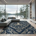 thumbnail image 2 of ODIKA 8'x10' Washable Area Rug Non-Slip Chair-Friendly Mat Maritime Octopus Tentacle Curling Wave Nautical Border Motif for Dining Room, Large Office, Lounge, 2 of 7